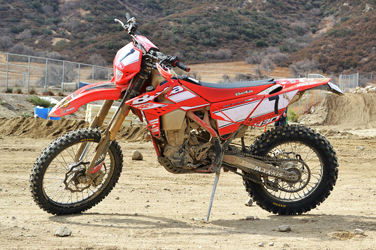 The Beta held up great throughout the race and the only problem with the bike was one missing radiator shroud bolt. 