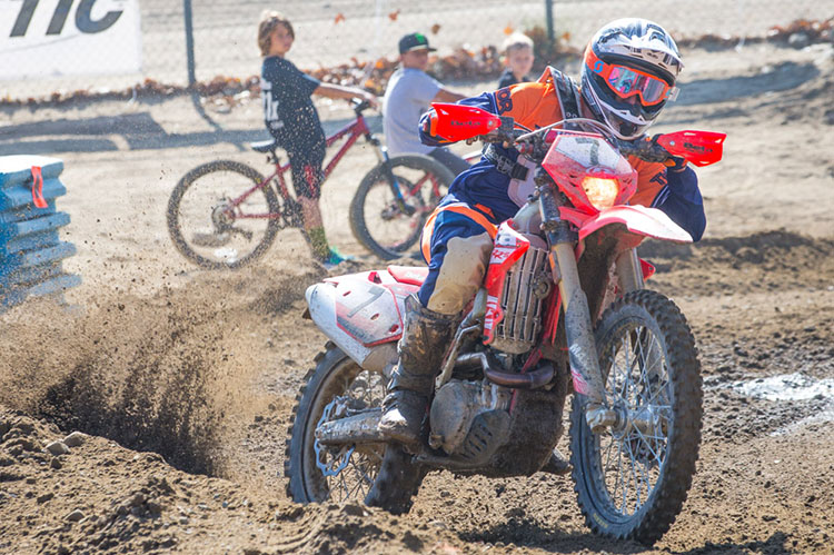 Jeff rode second in the rotation. 
